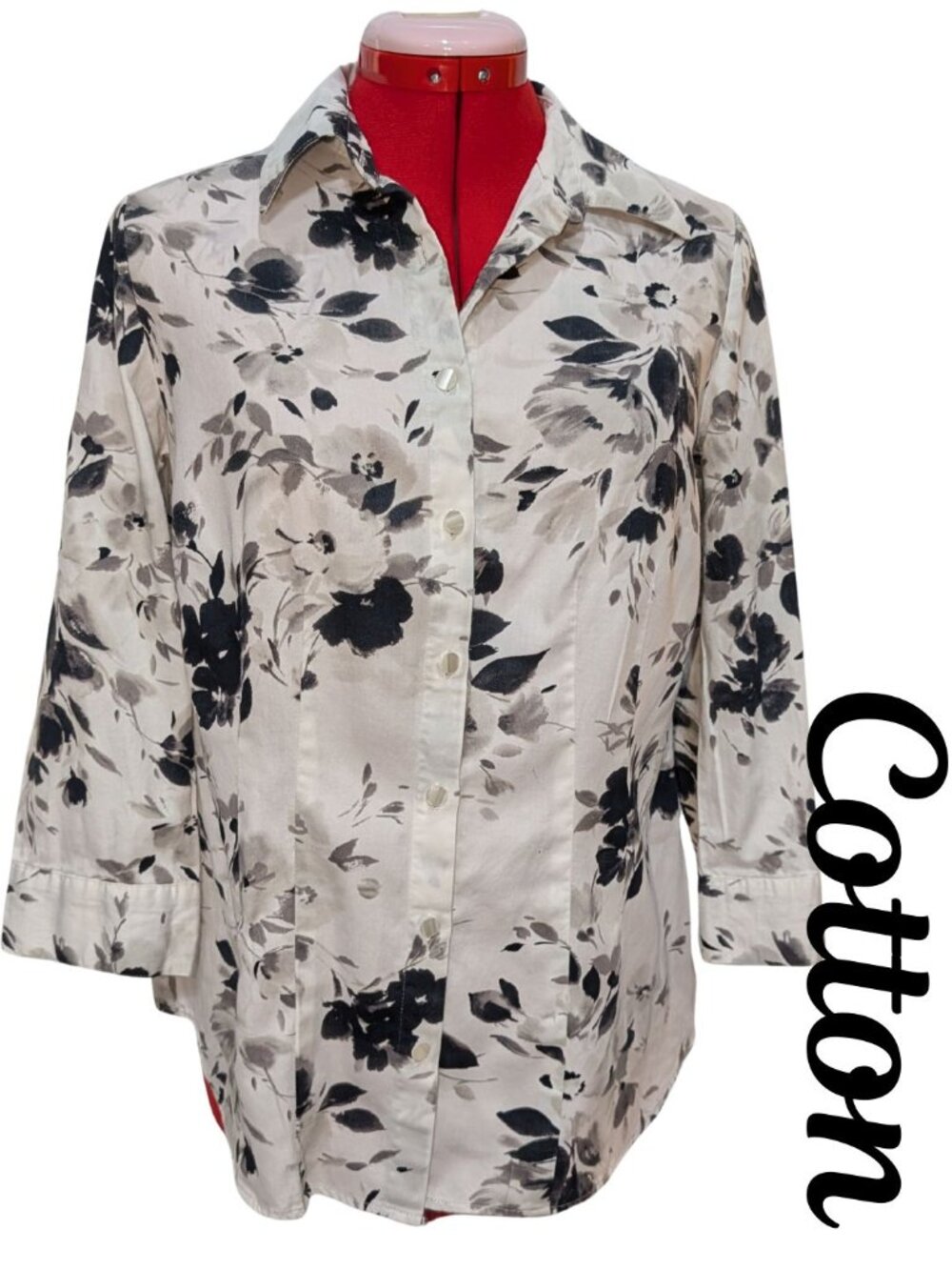 Van Heusen 100% Cotton Floral Button-Up